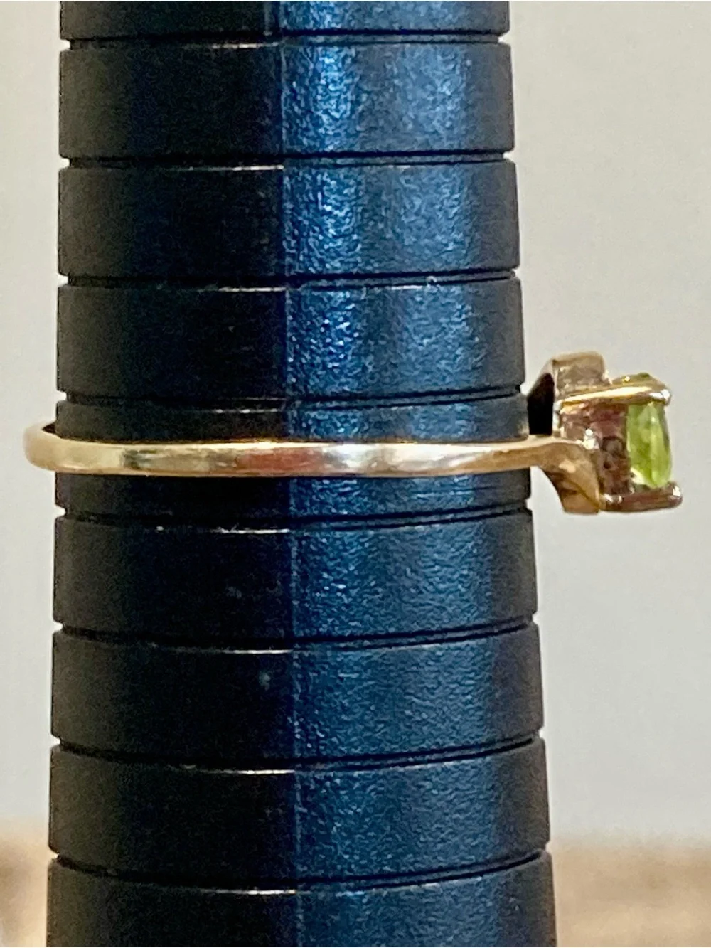 10K Gold Green Gem Heart and Blue Accent Gem - Size 11.25 - R.L. Griffith & Sons - Picture 14 of 14